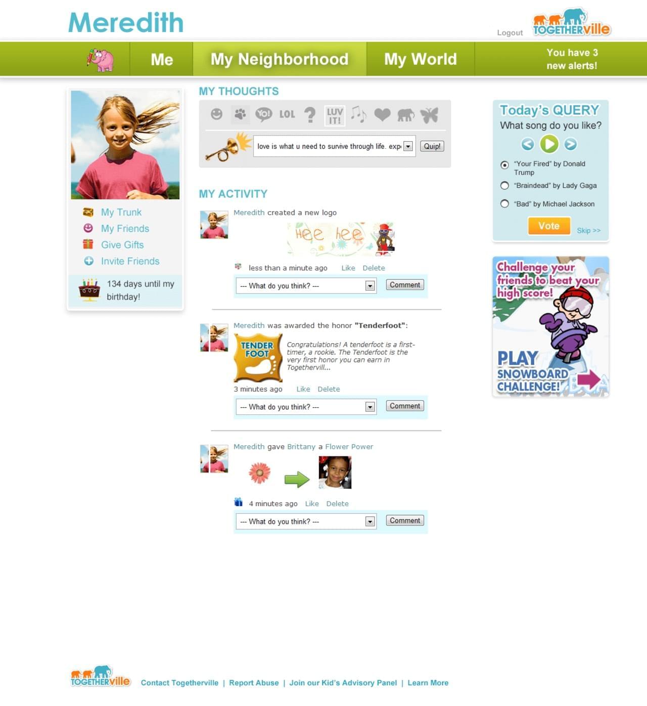 Togetherville kids portal